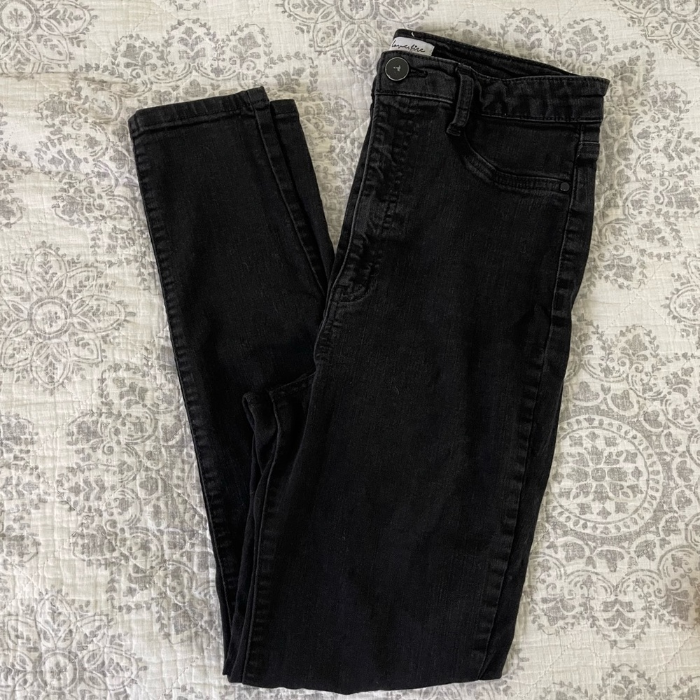 Love, Fire Black Skinny Jeans, High Waist, Size 11